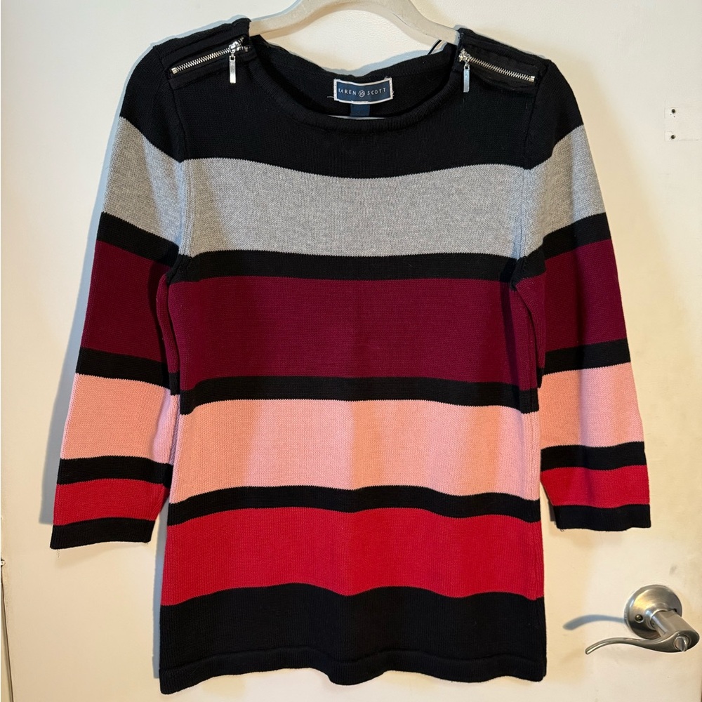 Karen Scott Striped Sweater - Size M